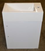 1 x Vogue Bathrooms JUNO 600mm Wall Hung Bathroom Vanity Unit With Heavy Resin Composite Sink