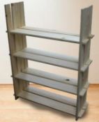 2 x Pine 4-Shelf Units - No Screws Required - Brand New & Boxed - Hight 640mm, Width 630mm, Depth