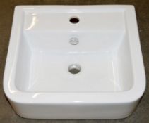 1 x Vogue Bathrooms OPTIONS Single Tap Hole SEMI RECESSED SINK BASIN - 450mm Width - Brand New Boxed