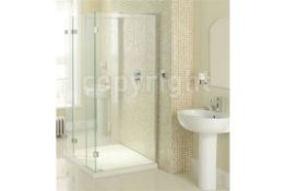 1 x Simpsons Crosswater Design View Corner Shower Cubical - 1000x1000x1950mm - Clear Toughened Glass