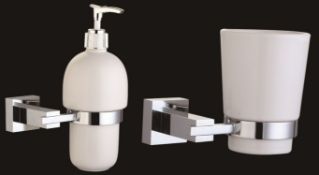 5 x Vogue Series 4 Soap Dispenser and Toothbursh Tumbler Sets - Includes 5 x Soap Dispensers and 5 x