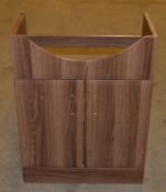 1 x Vogue Bathrooms LUNA Semi Recessed Sink Bathroom Wash Cabinet in Walnut - Sink Basin Not