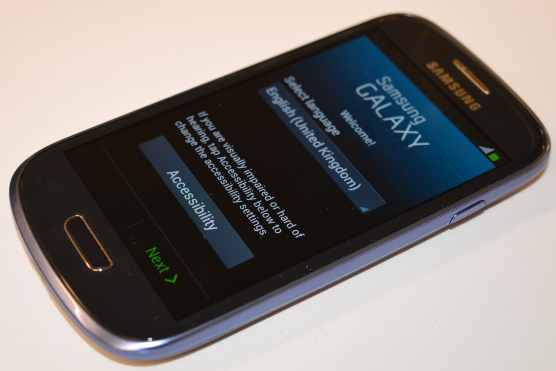 1 x Samsung Galaxy S3 Mini Mobile Phone - Pebble Blue - Features Dual Core 1ghz Processor, 1gb - Image 2 of 5