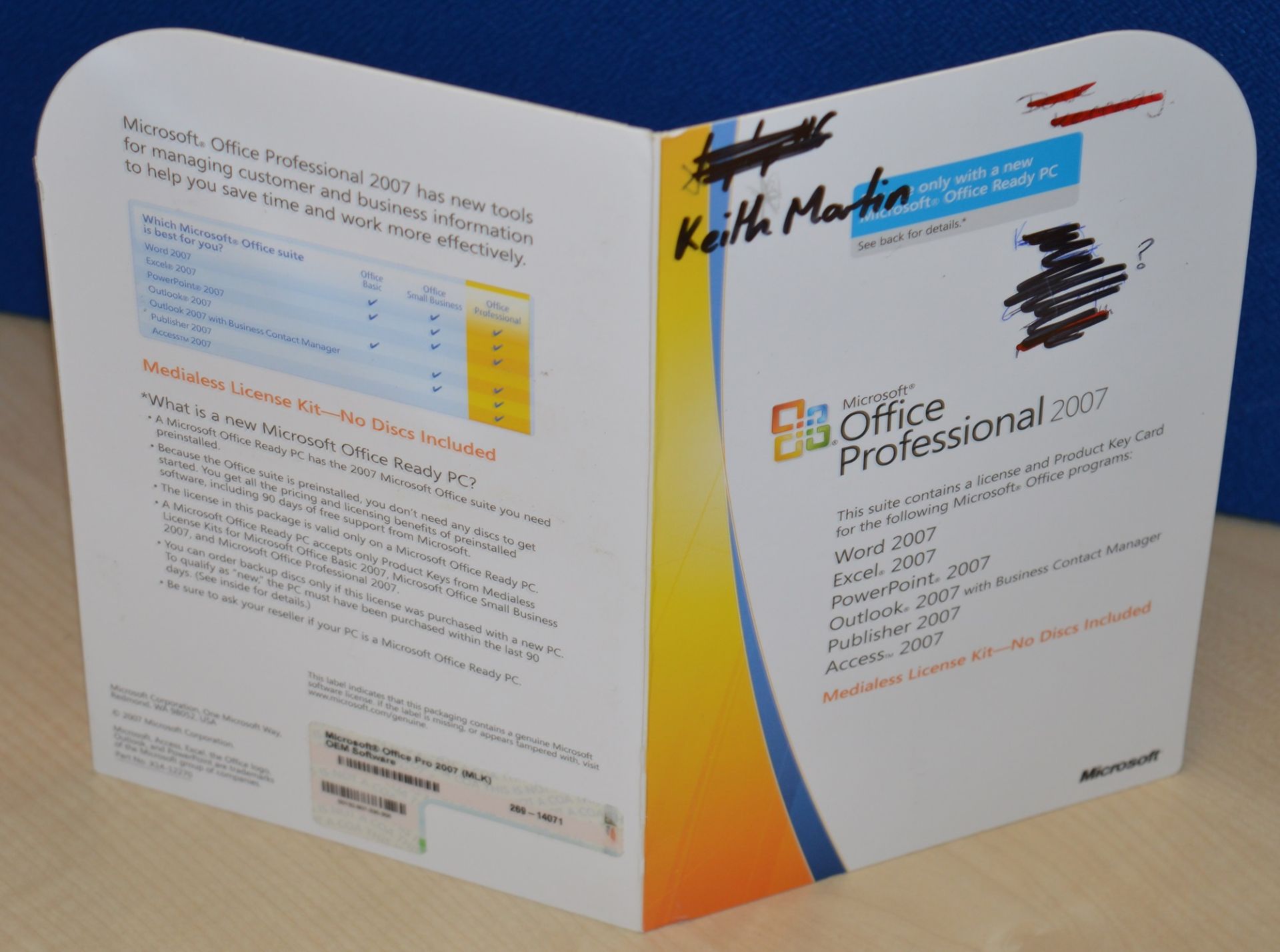 1 x Microsft Office 2007 Professional COA - Features Word, Excel, Powerpoint, Outlook Publisher - Image 3 of 4