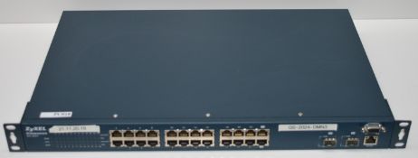 1 x Zyxel 24 Port Layer 2 Managed Gigibit Switch With Fiber Ports - Model GS-2024 - CL159 - Ref