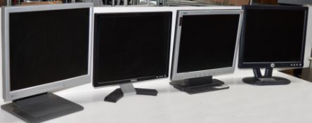 8 x Various 17 Inch Flat Screen TFT Monitors - From Working Environment - Without Cables - CL011 -