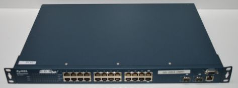 1 x Zyxel 24 Port Layer 2 Managed Gigibit Switch With Fiber Ports - Model GS-2024 - CL159 - Ref