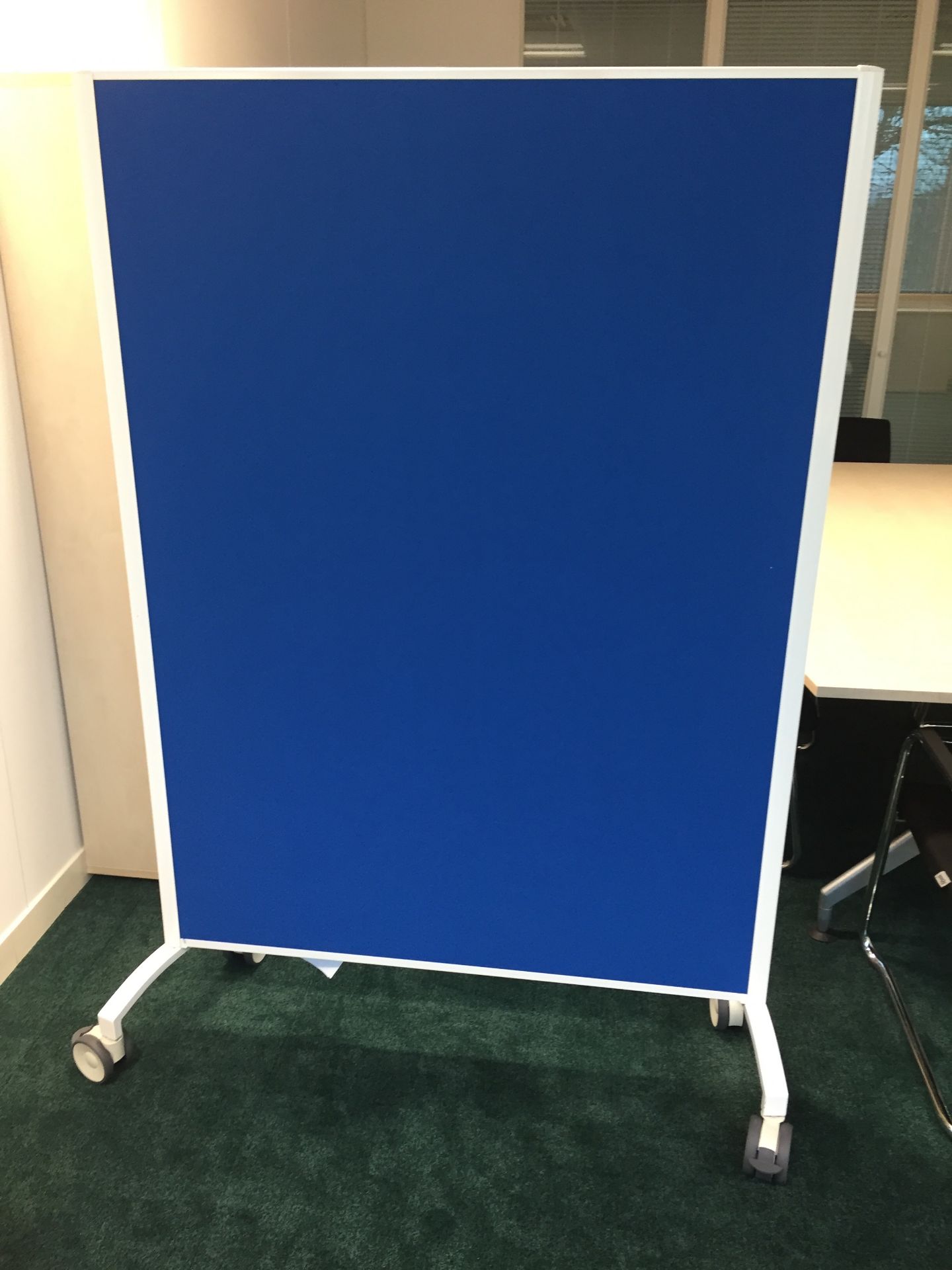 1 x Mobile Notice Board Room Divider in Blue - Large Size - Ideal For Staff Notice Signs, News - Image 4 of 4