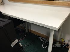 1 x Modern Rectangular White Gloss Workstation Table - CL198 - H73 x W200 x D60cm - Premium