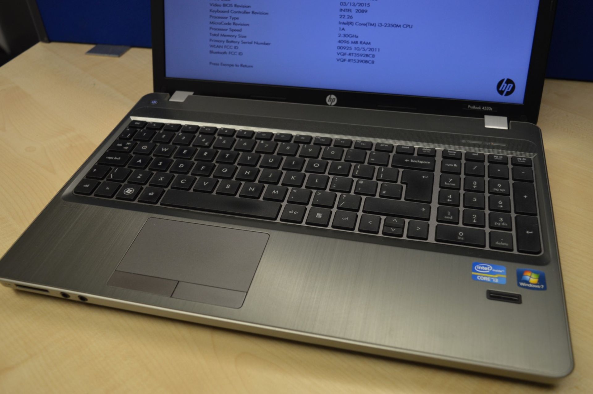 1 x HP Probook 4530s Laptop Computer - 15.6 Inch Screen Size - Features Intel Core i3-2350M Dual - Image 8 of 14