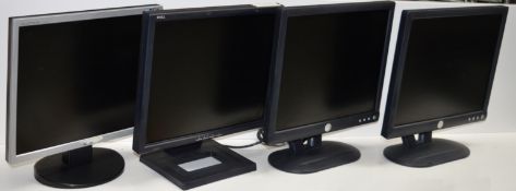 8 x Various 17 Inch Flat Screen TFT Monitors - From Working Environment - Without Cables - CL011 -