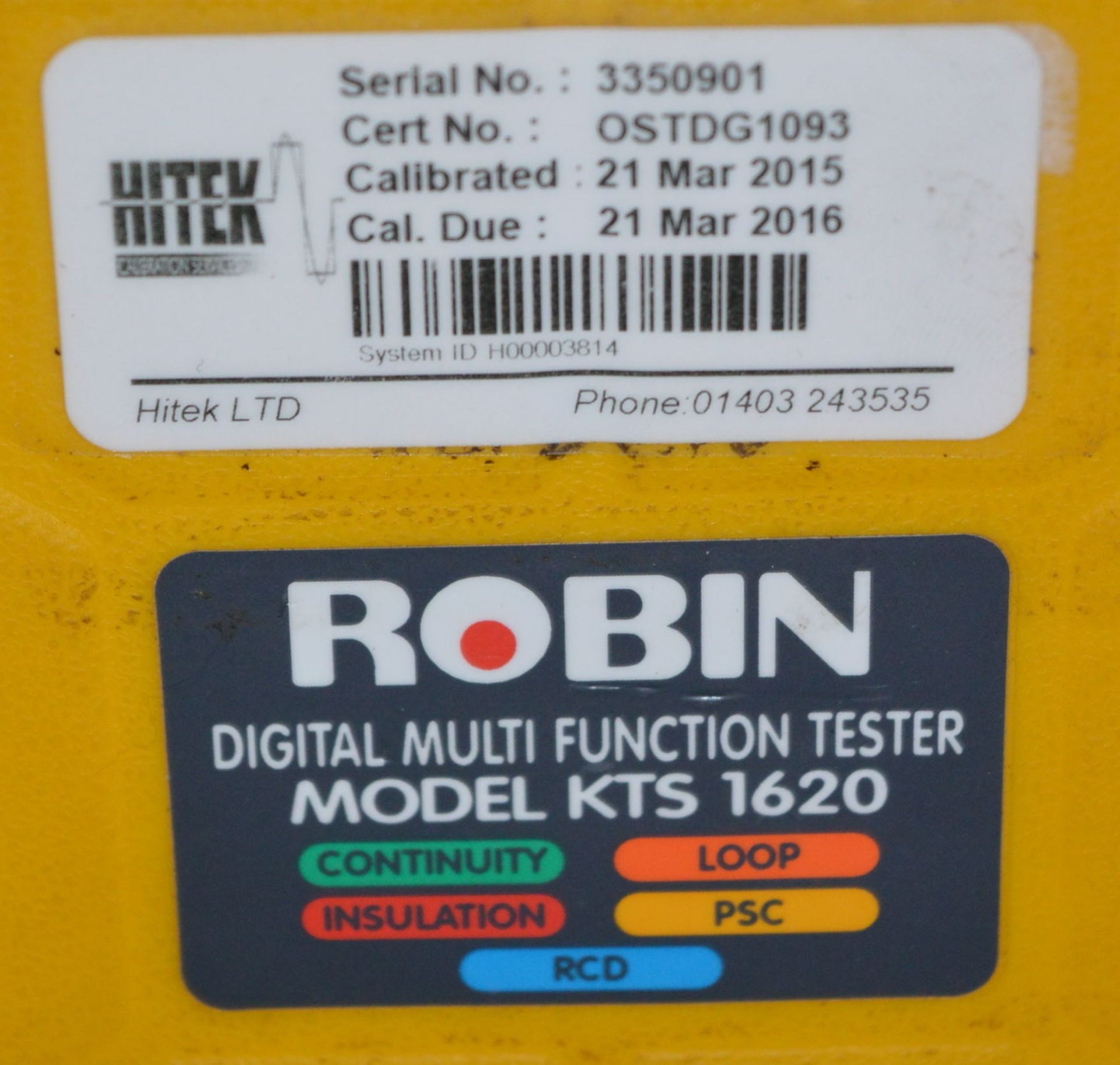 1 x Robin 5 in 1 Multi Function Tester - Model KTS 1620 - Includes Case and Cables - For The Testing - Image 8 of 8