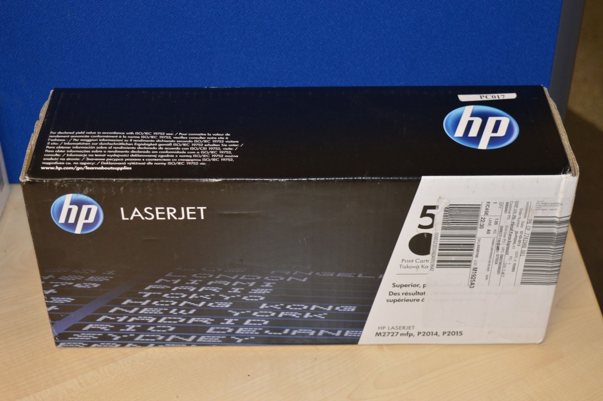 1 x Genuine HP Laserjet 53A Black Printer Toner Cartridge - Sealed - Q7553A - Suitable For M2727