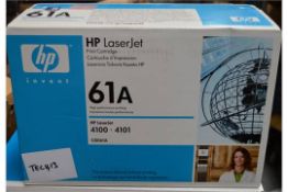 1 x HP 61A Original Nlack Toner Cartridge - For HP Laserjet 4100 / 4101 Printers - Genuine Boxed