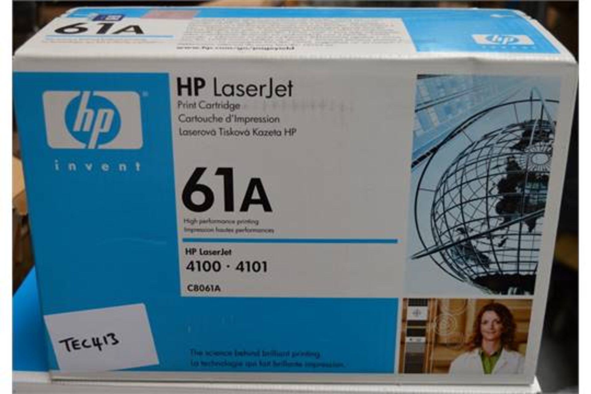 1 x HP 61A Original Nlack Toner Cartridge - For HP Laserjet 4100 / 4101 Printers - Genuine Boxed
