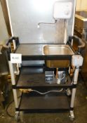 1 x Portable Sink/Wash Station on Castors (1 x broken castor)  - Stainless Steel - Ref: BL051 (GFFA)