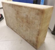 1 x JOKO Substantial And Extremely Heavy, Solid Wood Block Ideal For Fish And Meat - L108cm x