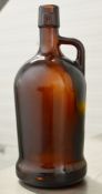 100 x Beer Growlers W/ Glass Handle (Jug Style Brown Bottles) - 1 Litre Capacity - New / Unused