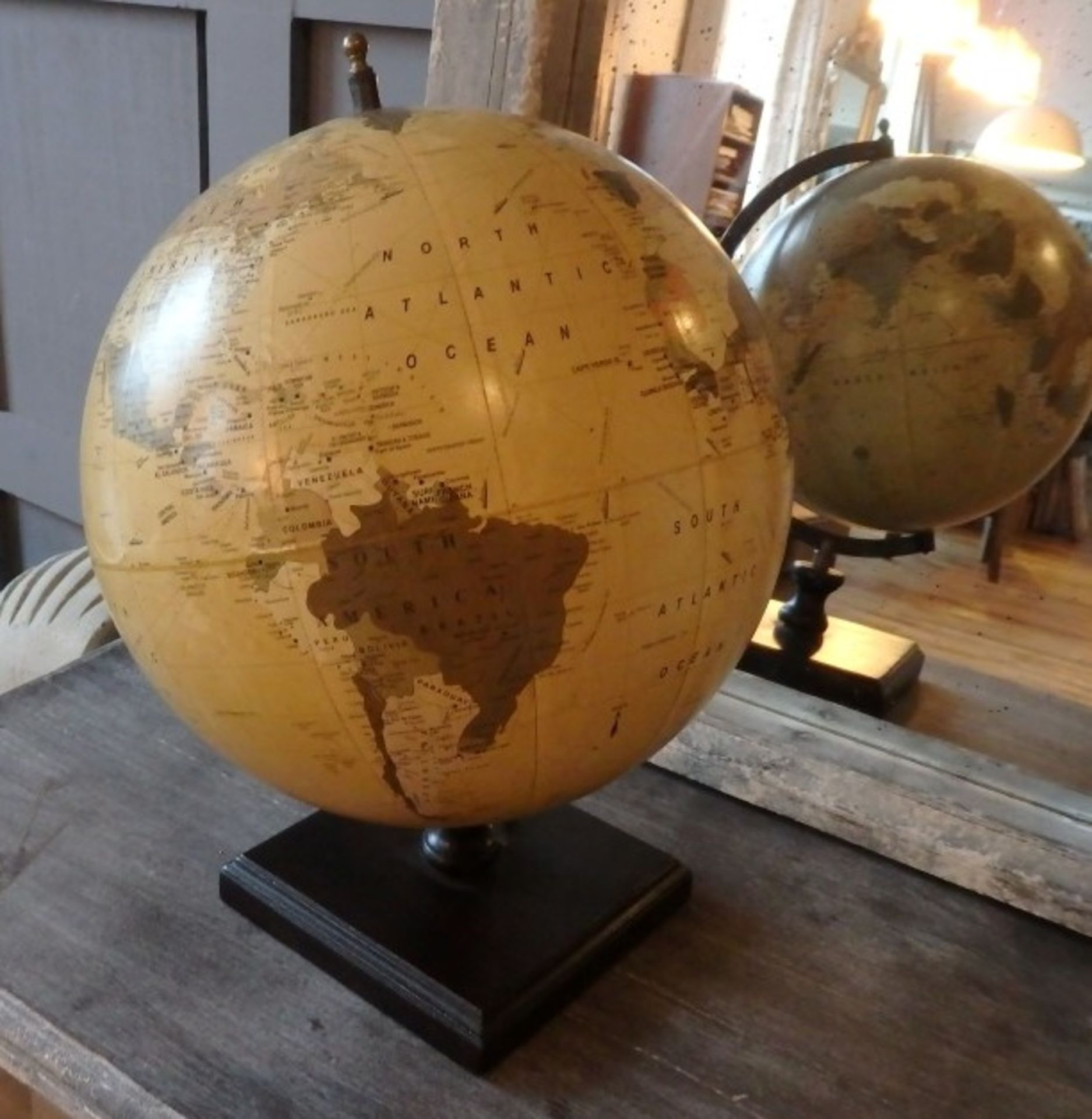 1 x Globe On Wooden Stand - Dimensions: W x H x D - Ref: DE081 (RBED) - CL122 - Location: Bury BL8 - Image 2 of 5