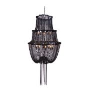 1 x Large Tiered Black Chain Chandelier - Size: Height Approx 200cm  - Ref: DE030 (RM1) - CL122 -