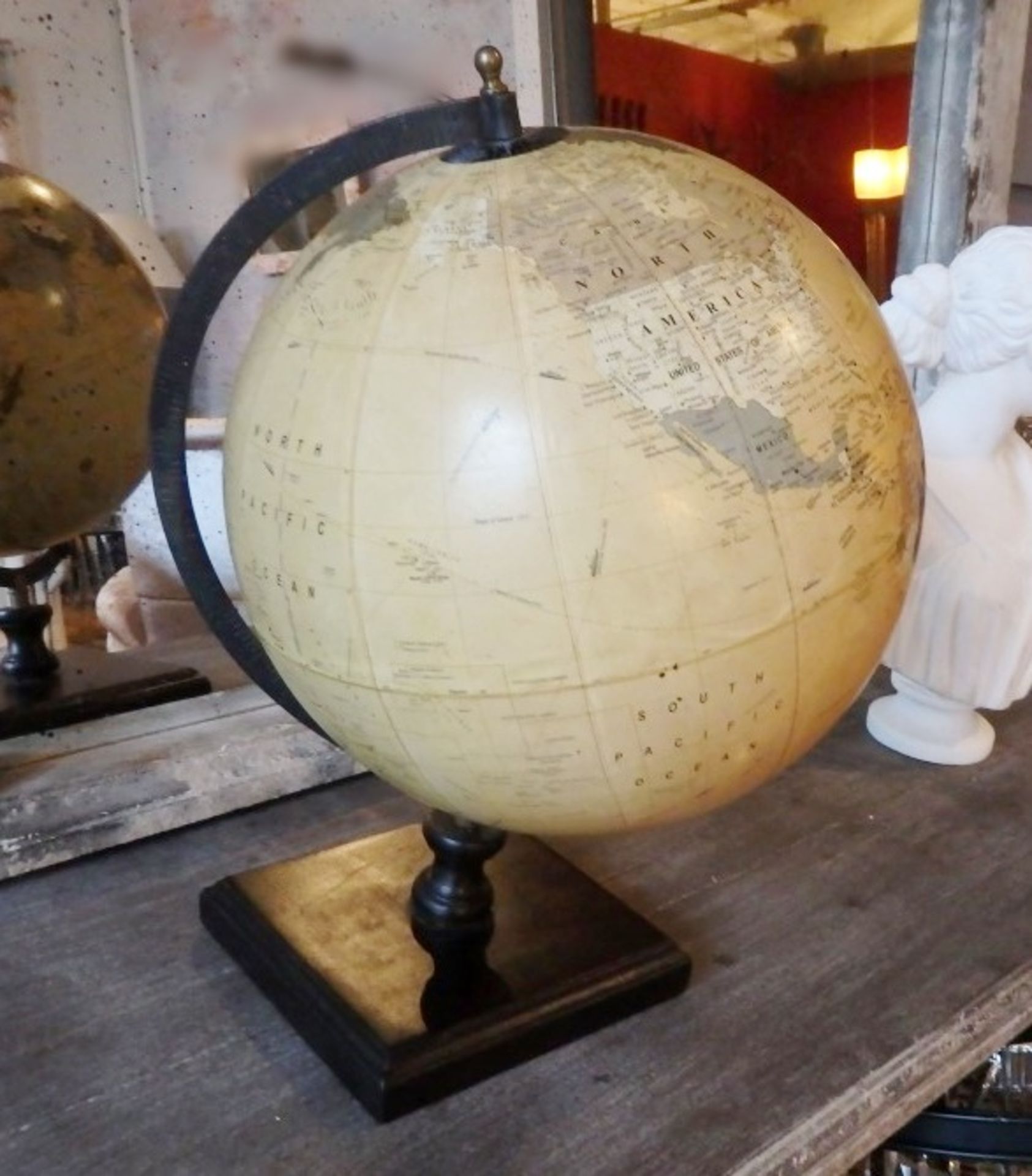 1 x Globe On Wooden Stand - Dimensions: W x H x D - Ref: DE081 (RBED) - CL122 - Location: Bury BL8 - Image 3 of 5