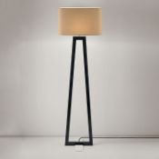 1 x Chelsom "FRAME" Luxury Wooden Floor Lamp With Shade - Dimensions: H138 x W37cm - Ref: DE112 (