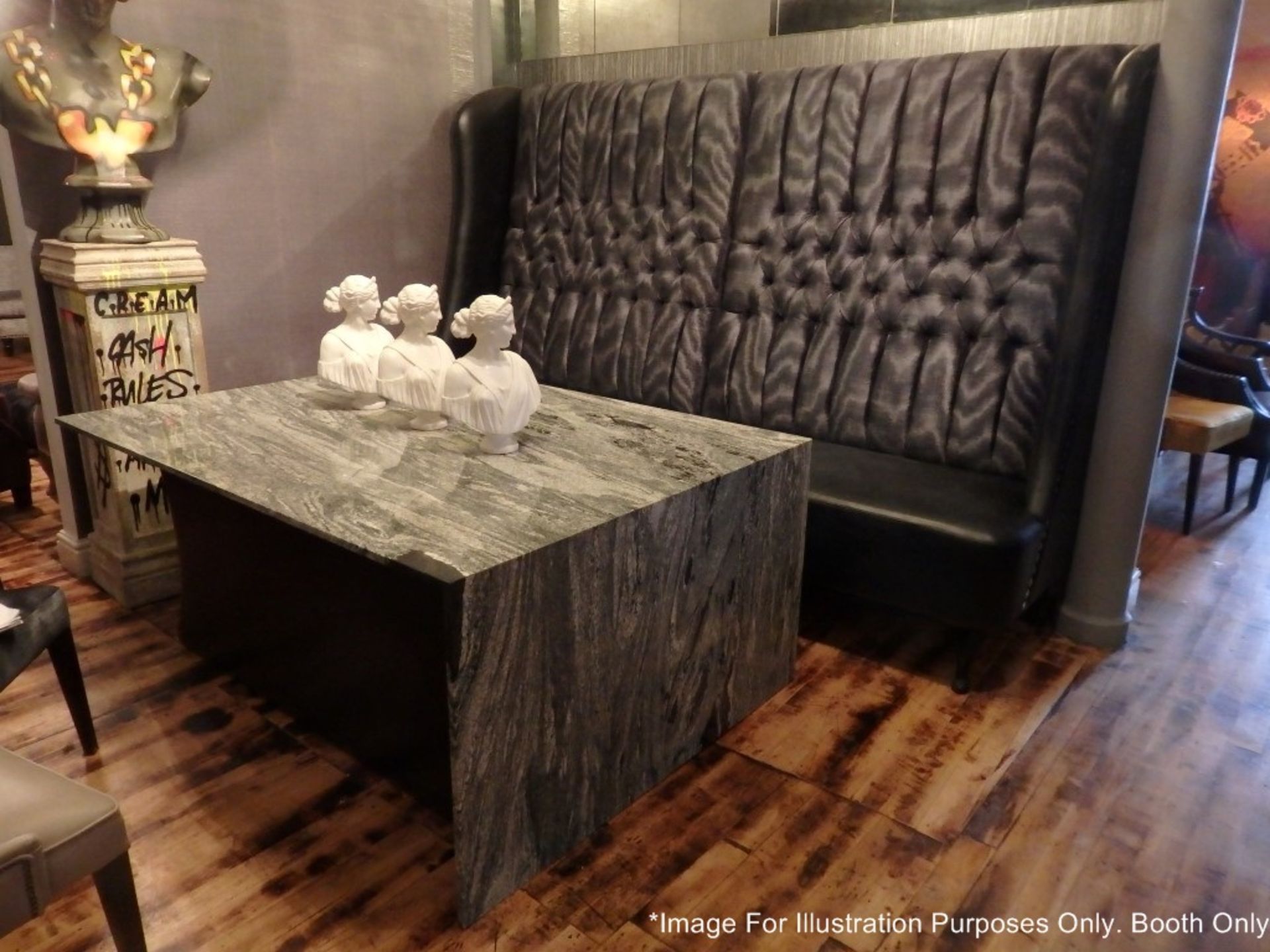 1 x Handcrafted Booth - Upholstered In A Rich "Zinc Jacopo" Fabric - Huge In Size, 2.8 Metres Wide - - Image 5 of 5