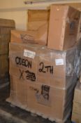 Pallet Lot of 27 x Vogue Bathrooms ODEON Two Tap Hole SINK BASINS With Pedestals - 600mm Width -