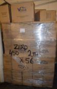 Pallet Lot of 50 x Vogue Bathrooms ZERO Two Tap Hole SINK BASINS - 450mm Width - Unused Boxed