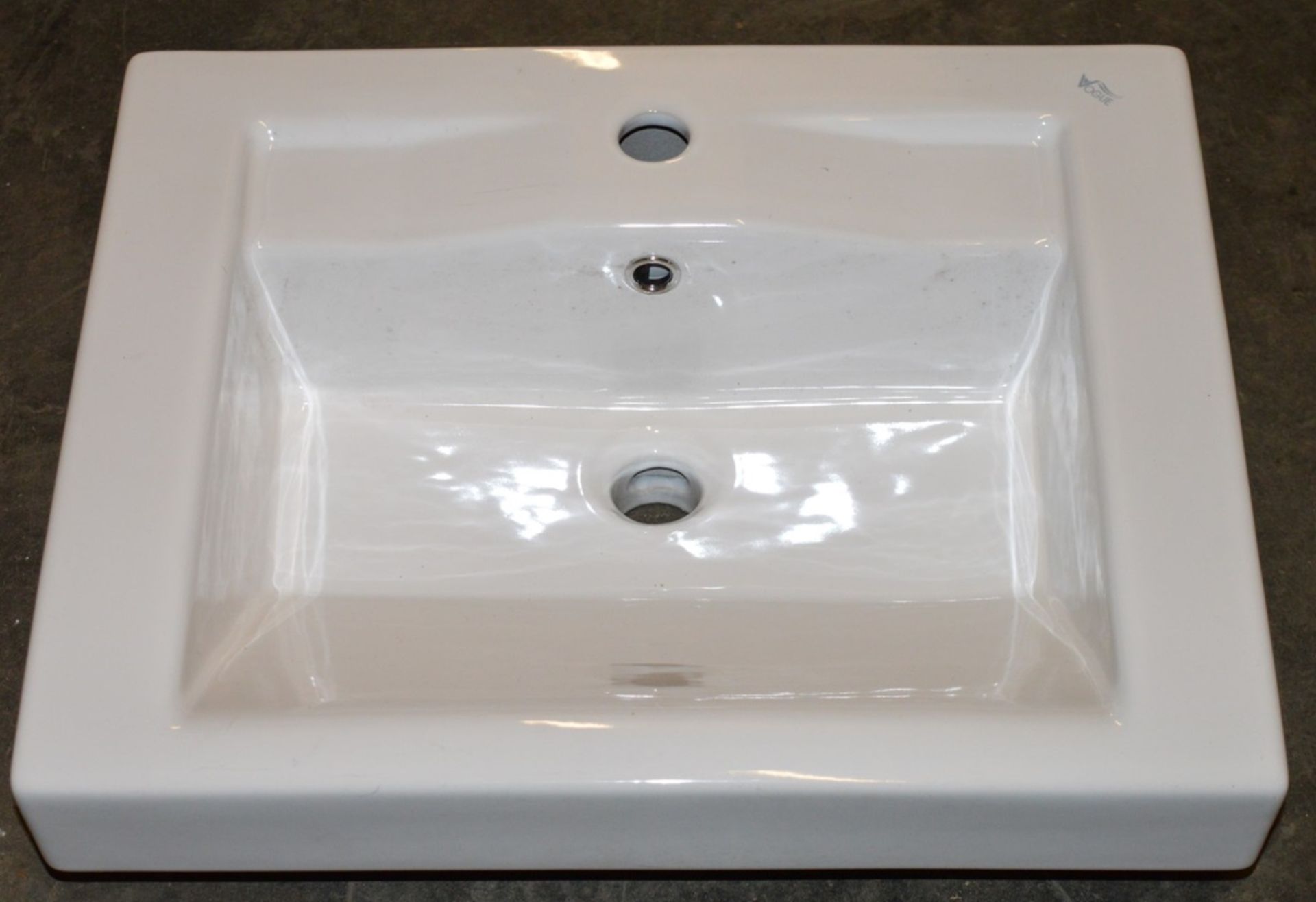 Pallet Lot of 16 x Vogue Bathrooms LINOLA Counter Top Single Tap Hole SINK BASINS - 550mm Width - - Image 3 of 6