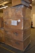 35 x Pallet Lot of Vogue Bathrooms HEYWOOD Two Tap Hole SINK BASINS With Pedestals - 580mm Width -