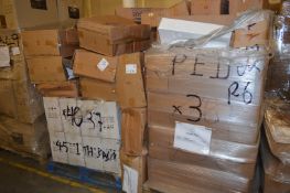 Pallet Lot of 35 x Vogue Bathrooms CARLTON Two Tap Hole SINK BASINS With 40 Pedestals - Lot Includes