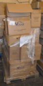 Pallet Lot of 20 x Vogue Bathrooms ZERO Single Tap Hole SINK BASINS - 450mm Width - Unused Boxed