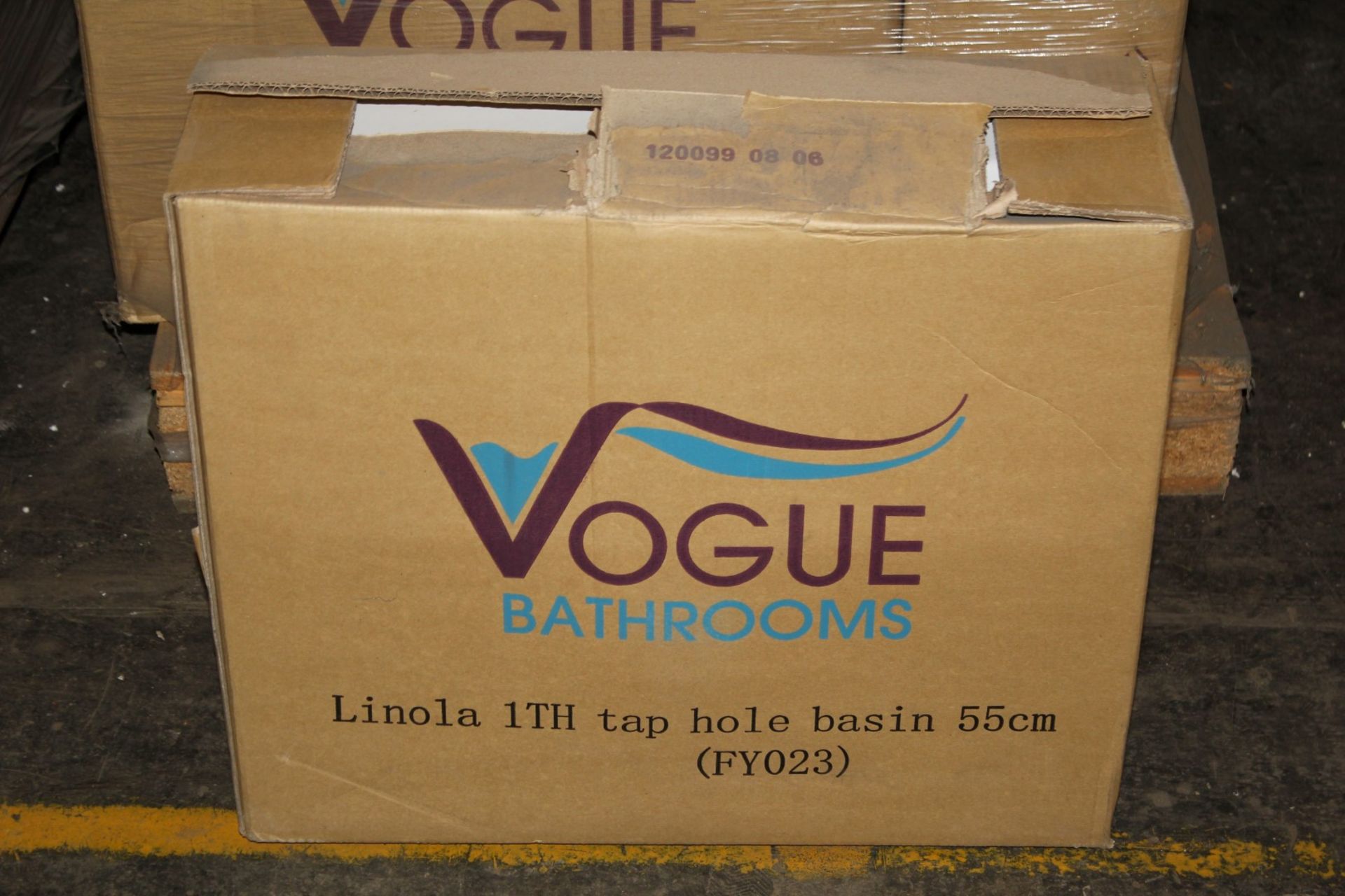 Pallet Lot of 16 x Vogue Bathrooms LINOLA Counter Top Single Tap Hole SINK BASINS - 550mm Width - - Image 2 of 7