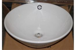 2 x Vogue Bathrooms Round VANITY Counter Top WASH BOWLS - Ideal For Pubs, Restaurants, Hotels, Clubs