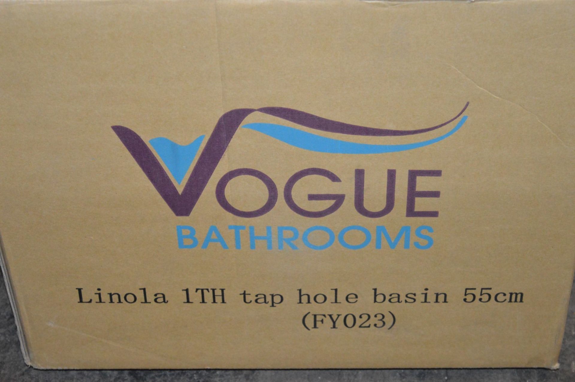 Pallet Lot of 16 x Vogue Bathrooms LINOLA Counter Top Single Tap Hole SINK BASINS - 550mm Width - - Image 2 of 6