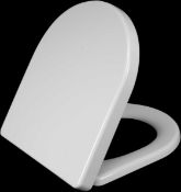5 x Vogue Cosmos Modern White Soft Close Toilet Seats and Cover Top Fixings - Brand New Boxed