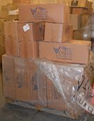 Pallet Lot of 7 x Vogue Bathrooms HAVARI SINK BASINS - Single Tap Hole 690mm - Includes