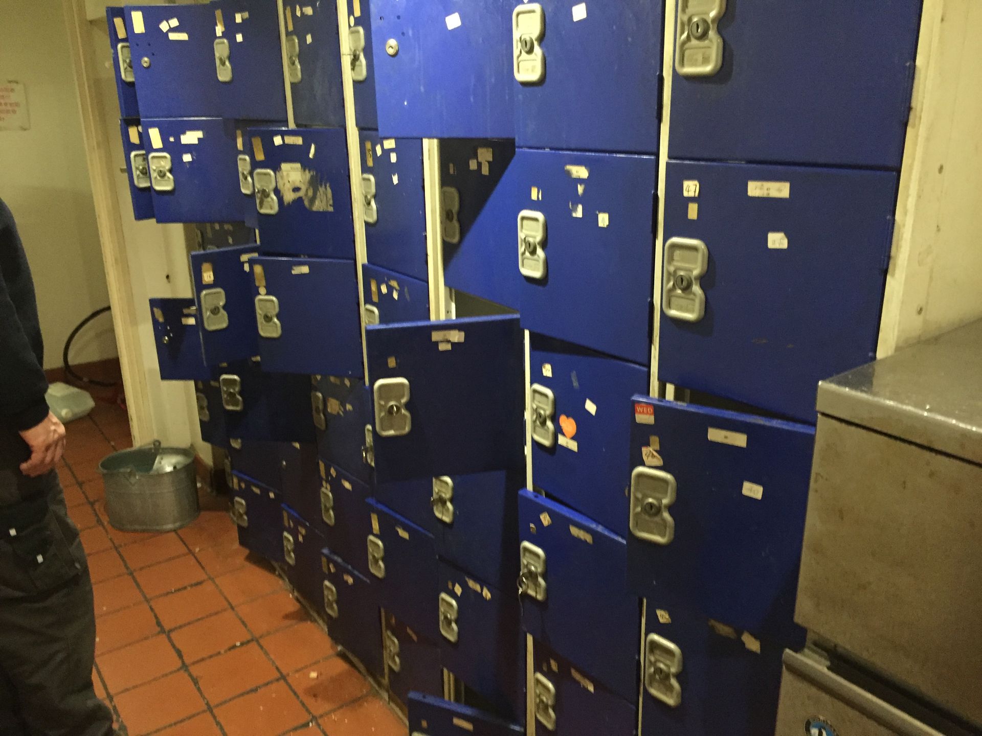 Job Lot of 8 x Storage Lockers each with 6 doors per unit, please note most have keys missing - - Image 2 of 3