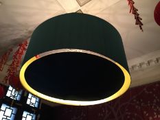 2 x Large Silk Cylinder Ceiling Hung Lights - Ref: sb001 - CL123 - Location: High Holborn, London