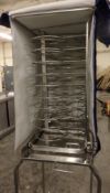 1 x Stainless Steel Plate Rack / Trolley With Thermal Cover - 31 Plate Capacity - Only Used Once -