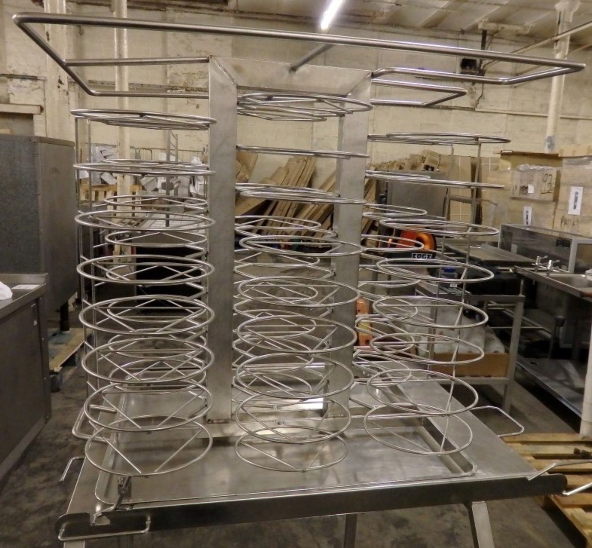 1 x Stainless Steel Plate Rack / Trolley With Thermal Cover -  Only Used Once Before  - 50 Plate - Image 3 of 4