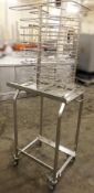 1 x Stainless Steel Plate Rack / Trolley With Thermal Cover -  Only Used Once Before - 31 Plate
