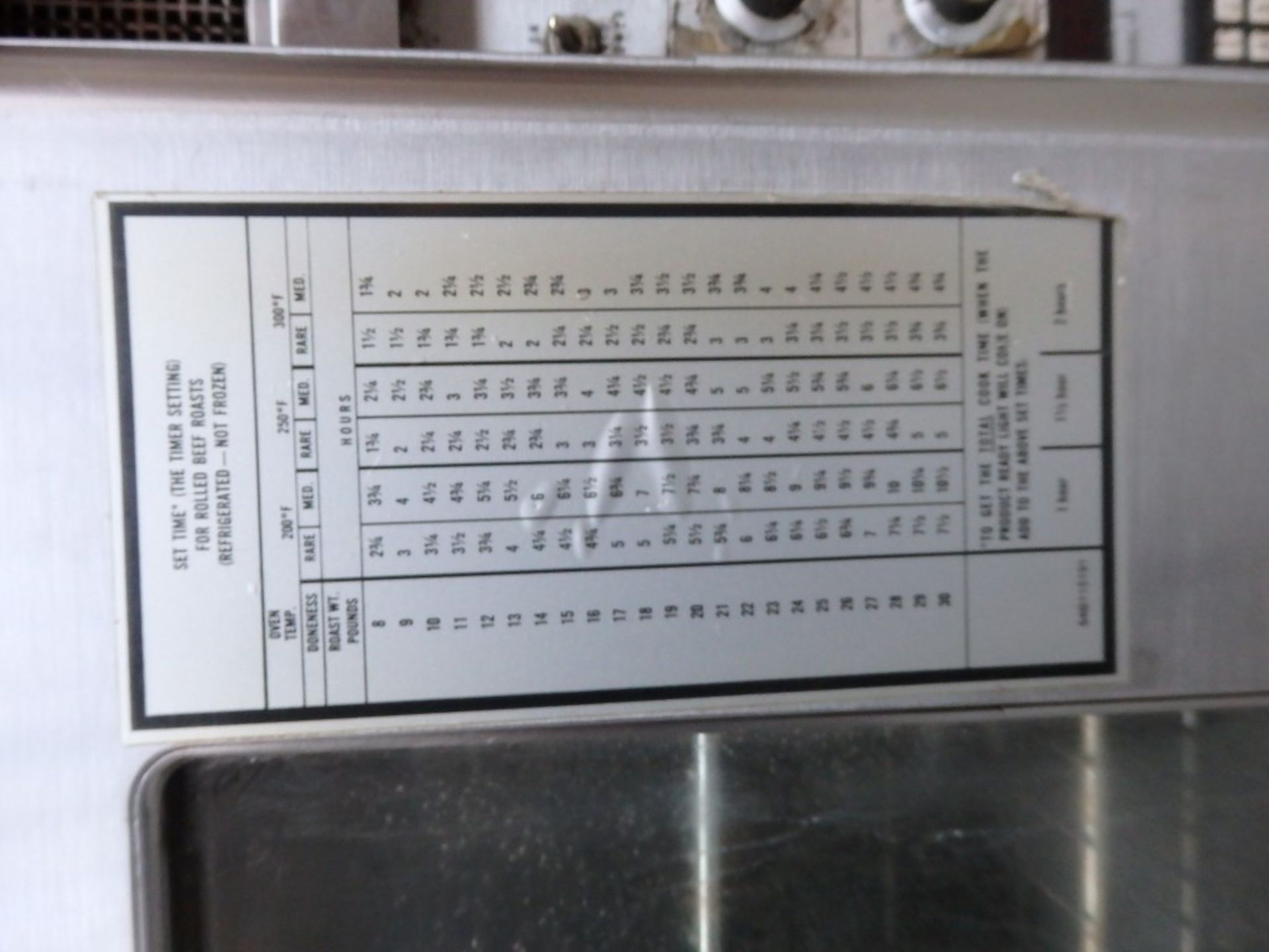 1 x Hobart Industrial Stainless Steel Oven With Temperature Control - Dimensions (Approx): H94 x W98 - Image 4 of 12