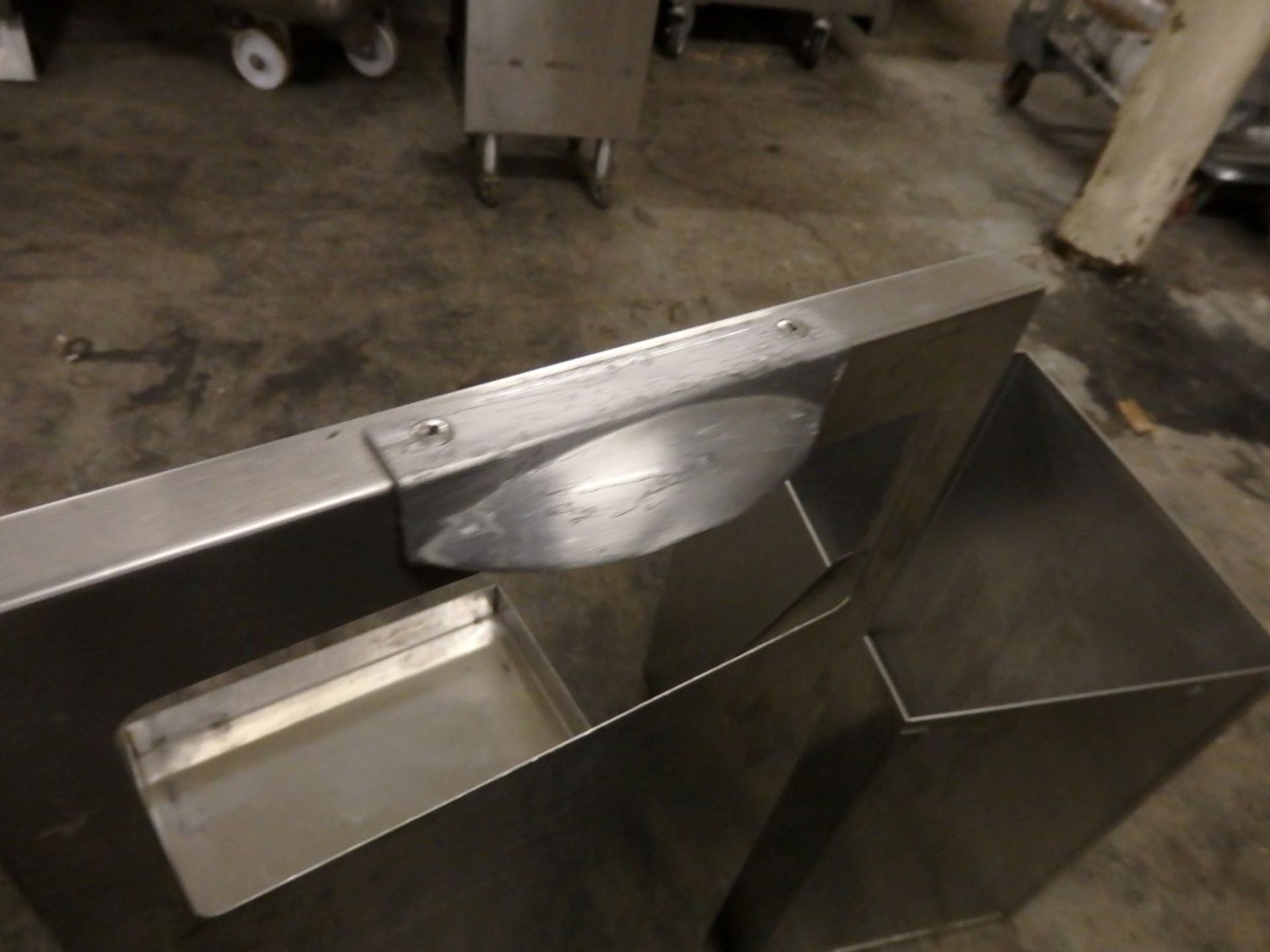 1 x Stainless Steel Under The Counter Storage Container On Weeled Base - Lifts Out From Base For - Image 3 of 4