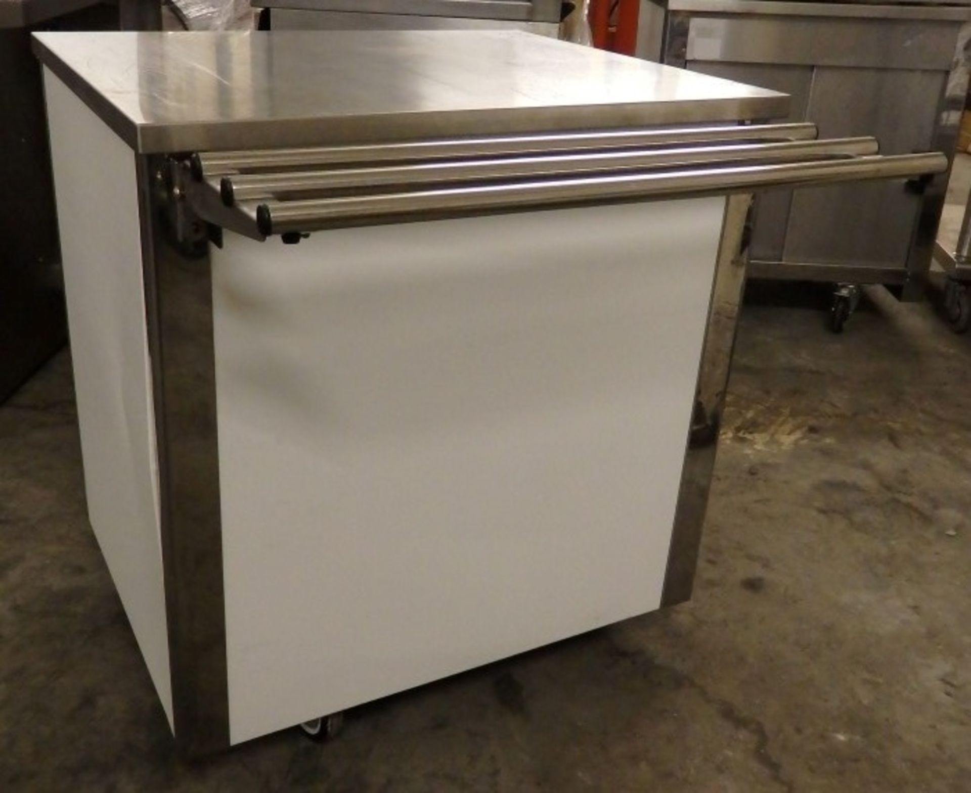 1 x Serving Counter With Storage - On Castors For Maneuverability - Ideal For Pub Carvery, Canteens,