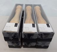 6 x Large Pepper Mills - New & Boxed Stock - Size: Diamter 7cm, Height 39cm - Each Is Made From