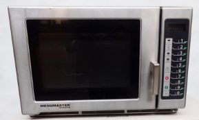 1 x Menumaster Stainless Steel 1800w Commercial Microwave Oven - Model RFS518TS - 240v - H37 x W55 x