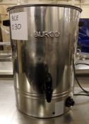 1 x Burco Electric Safety Water Boiler (Model: C30STHF) - Capacity: 30 Litre, Manual Fill -