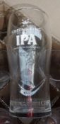 12 x IPA Green King Toughened Pint Glasses - New Boxed Stock - CL100 - Ref ACE71 - Location: